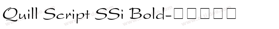 Quill Script SSi Bold字体转换